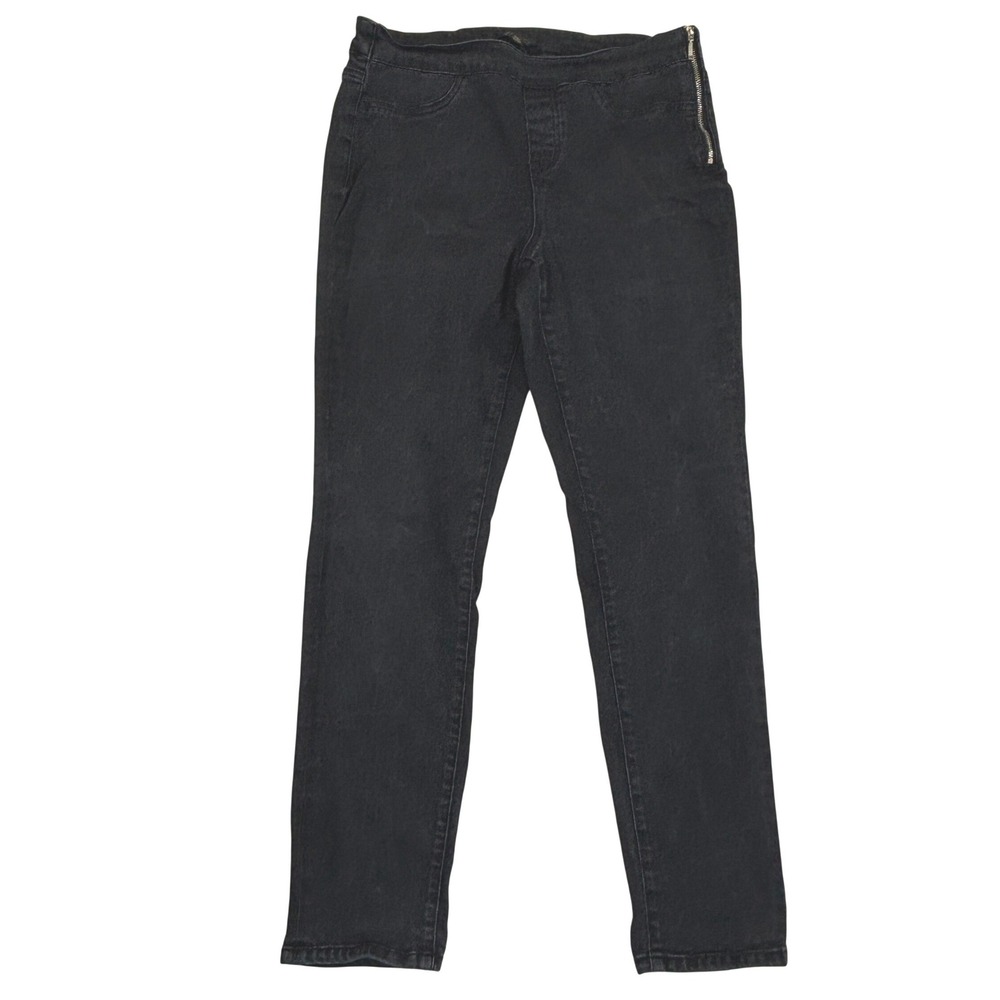 Thalia Sodi Womens Black Side Zip Stretch Denim Jeggings Size Medium Slim Fit